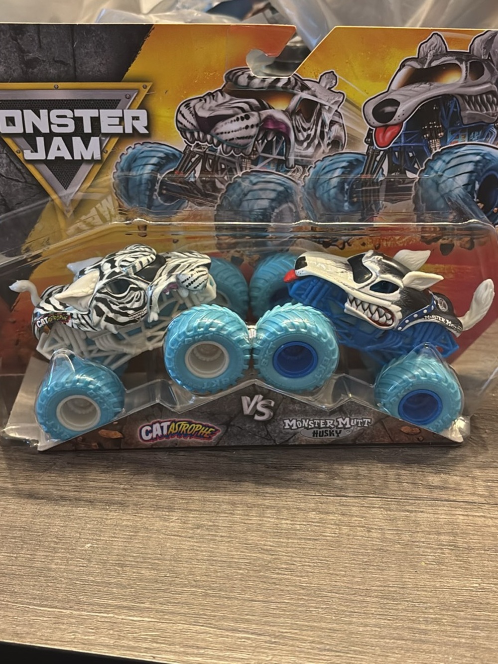 Kids Toy Monster Trucks - Blue and White